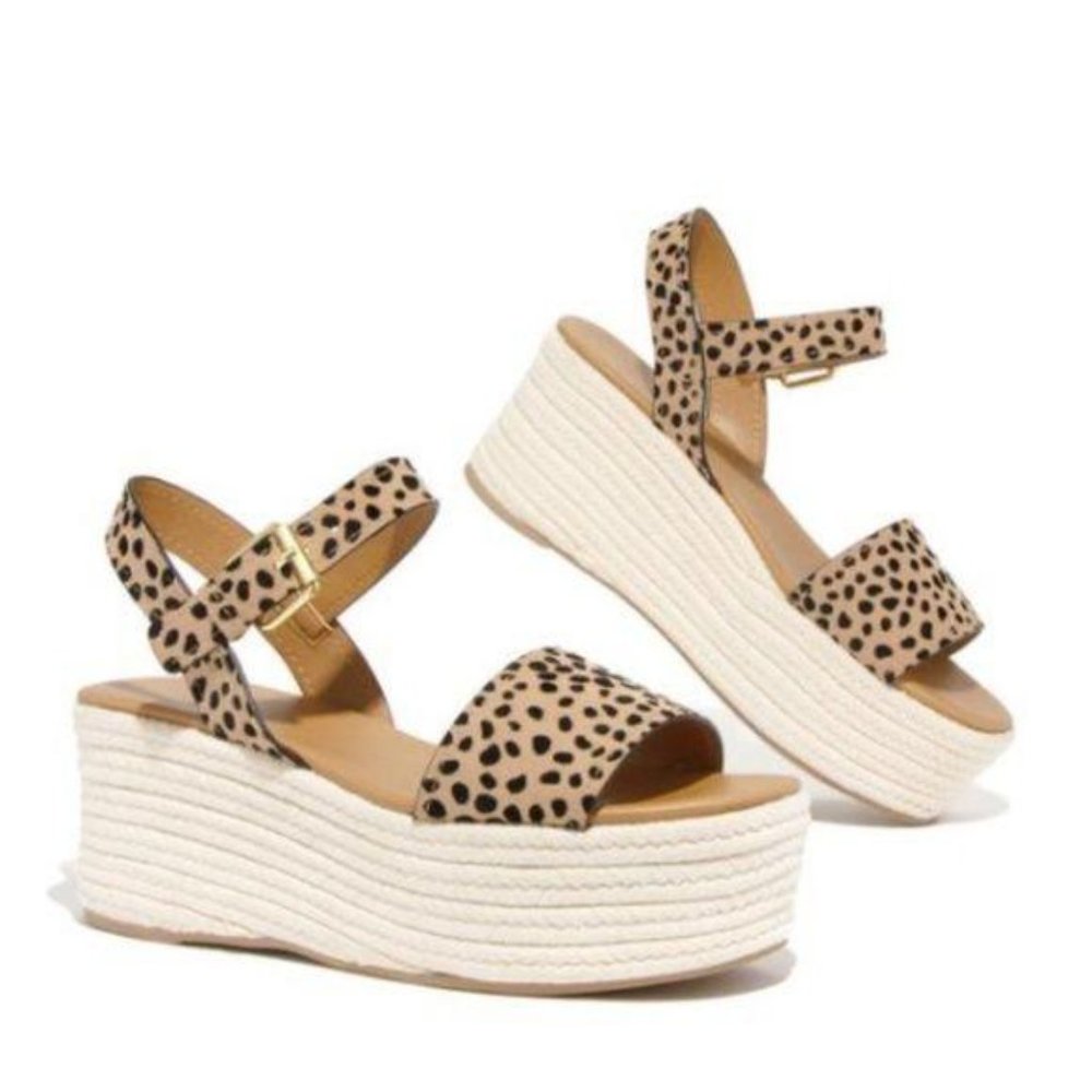 Espadrille Flatform Sandals – Leopard - Picture 3 of 6